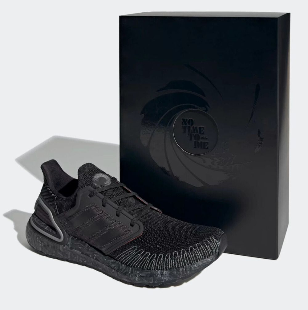 adidas UltraBoost 20 X James Bond Core Black / Iron Metallic Size 8 US